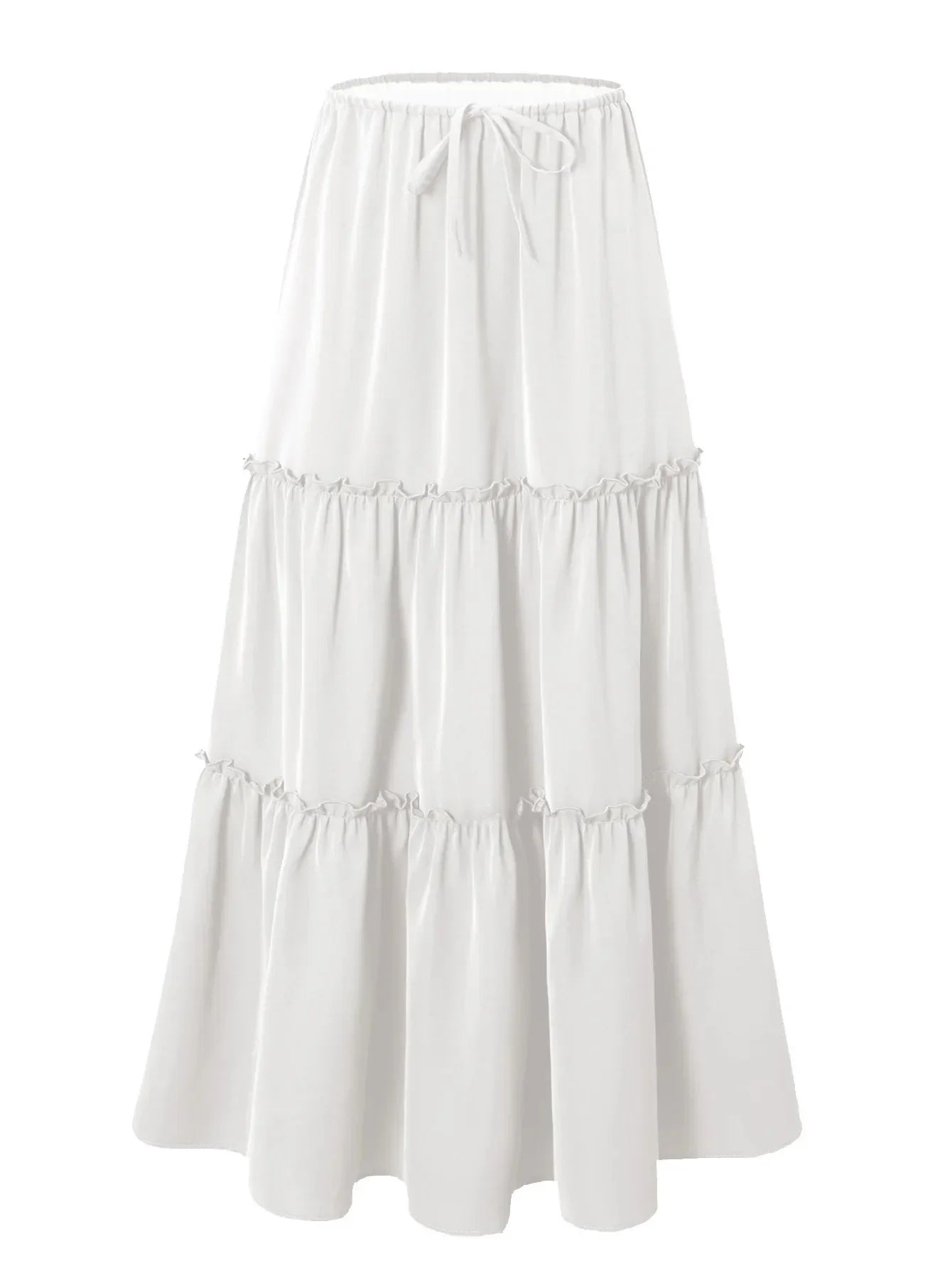 Anna-Berg | Sage Tiered Cotton Maxi Skirt