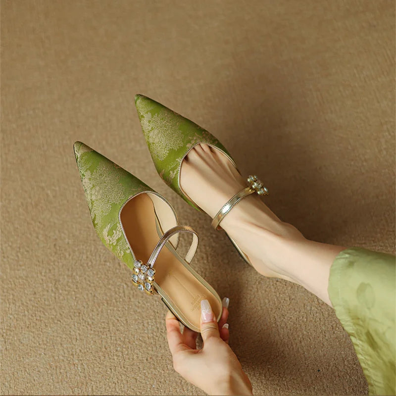 Anna-Berg | Elegant Pointed Toe Heels in Leather