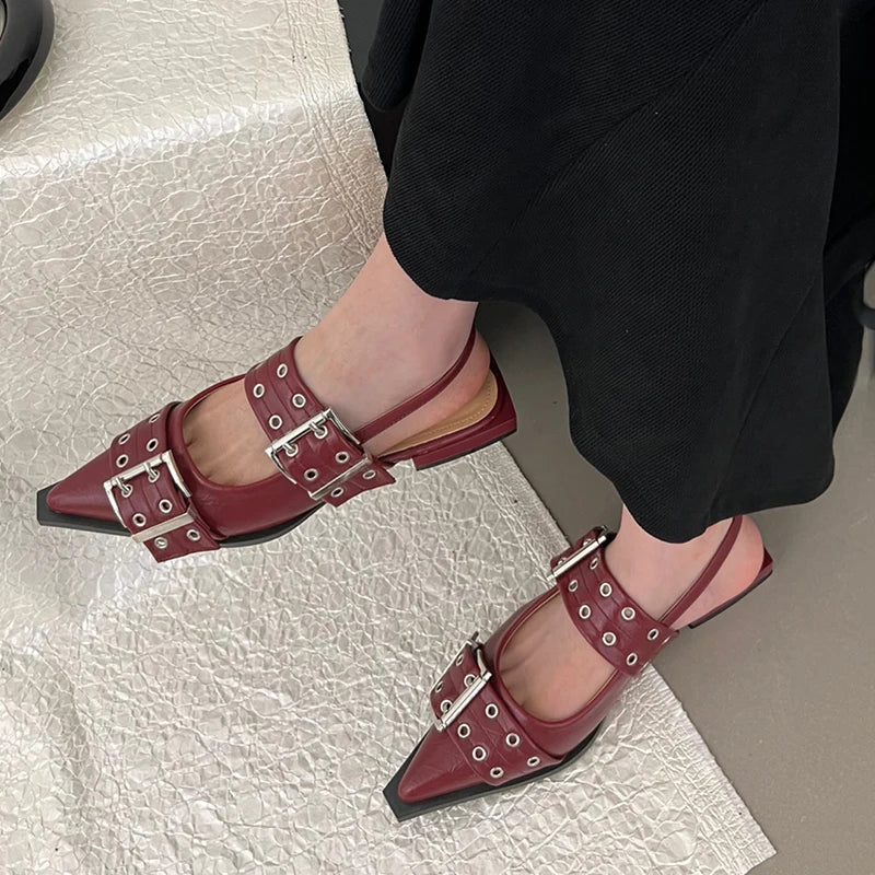 Anna-Berg | Slingback Heels in Leather