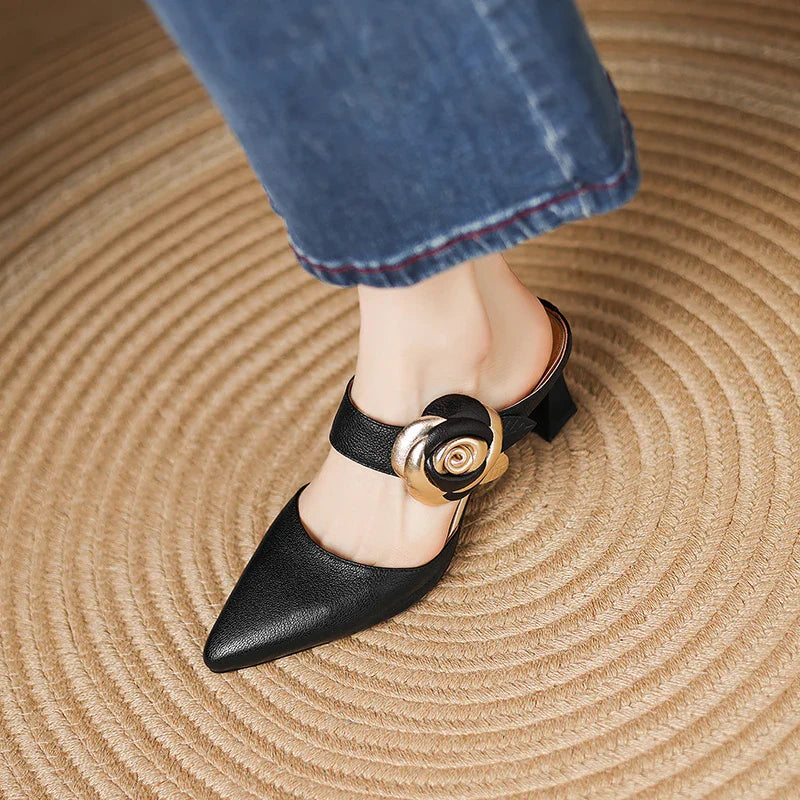 Anna-Berg | Garnet Leather Heels