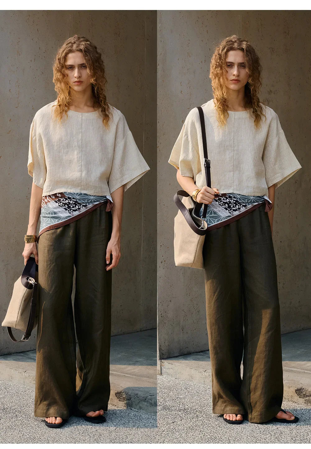 Anna-Berg | Flared-Sleeve Linen Pullover