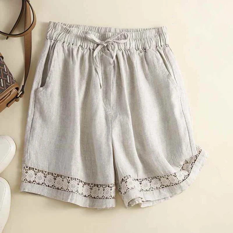 Anna-Berg | Embroidered Linen Shorts