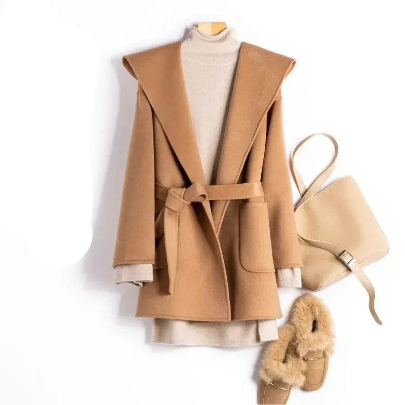Anna-Berg | Coat, Camel Hair, Long, Pointed