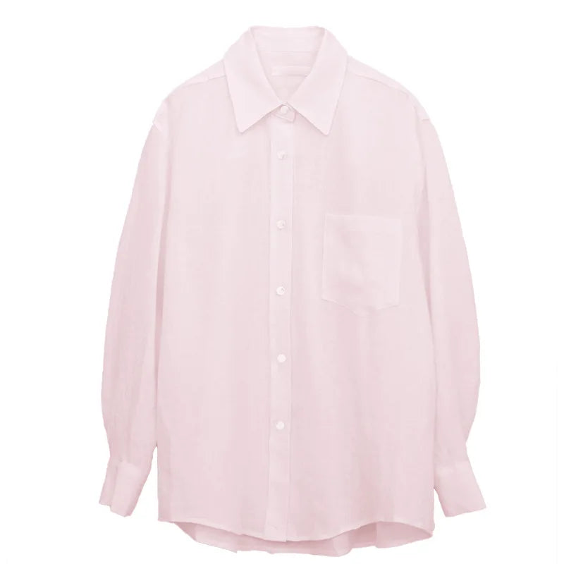 Anna-Berg | Oversized Button-Up Linen Blouse