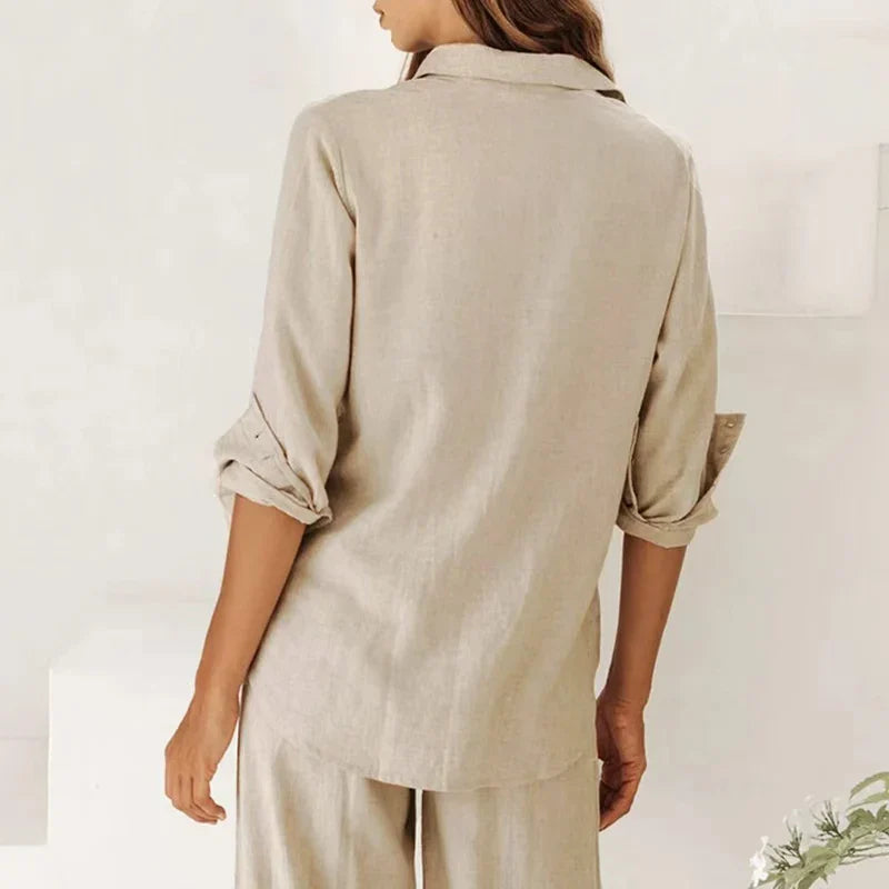 Anna-Berg | Oversized Patch-Pocket Linen Shirt