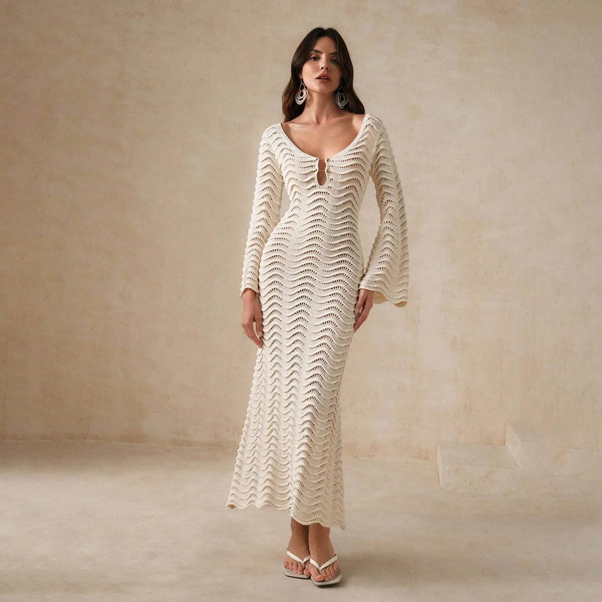 Anna-Berg | Open-Knit Dress