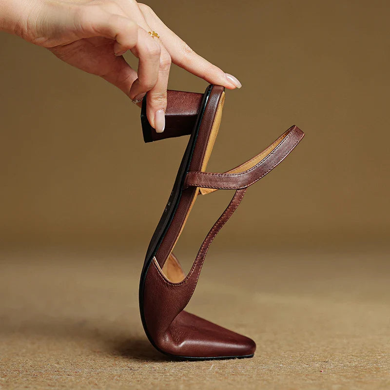 Anna-Berg | Leather Slingback Heels