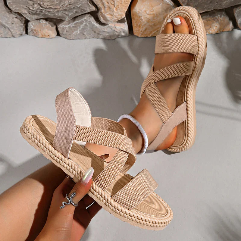Anna-Berg | Leather Sandals with Ankle Strap