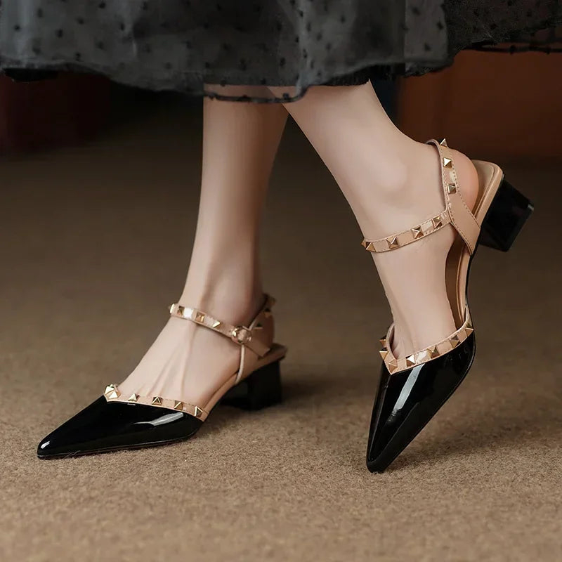 Anna-Berg | Classic Pointed Toe Leather Heels