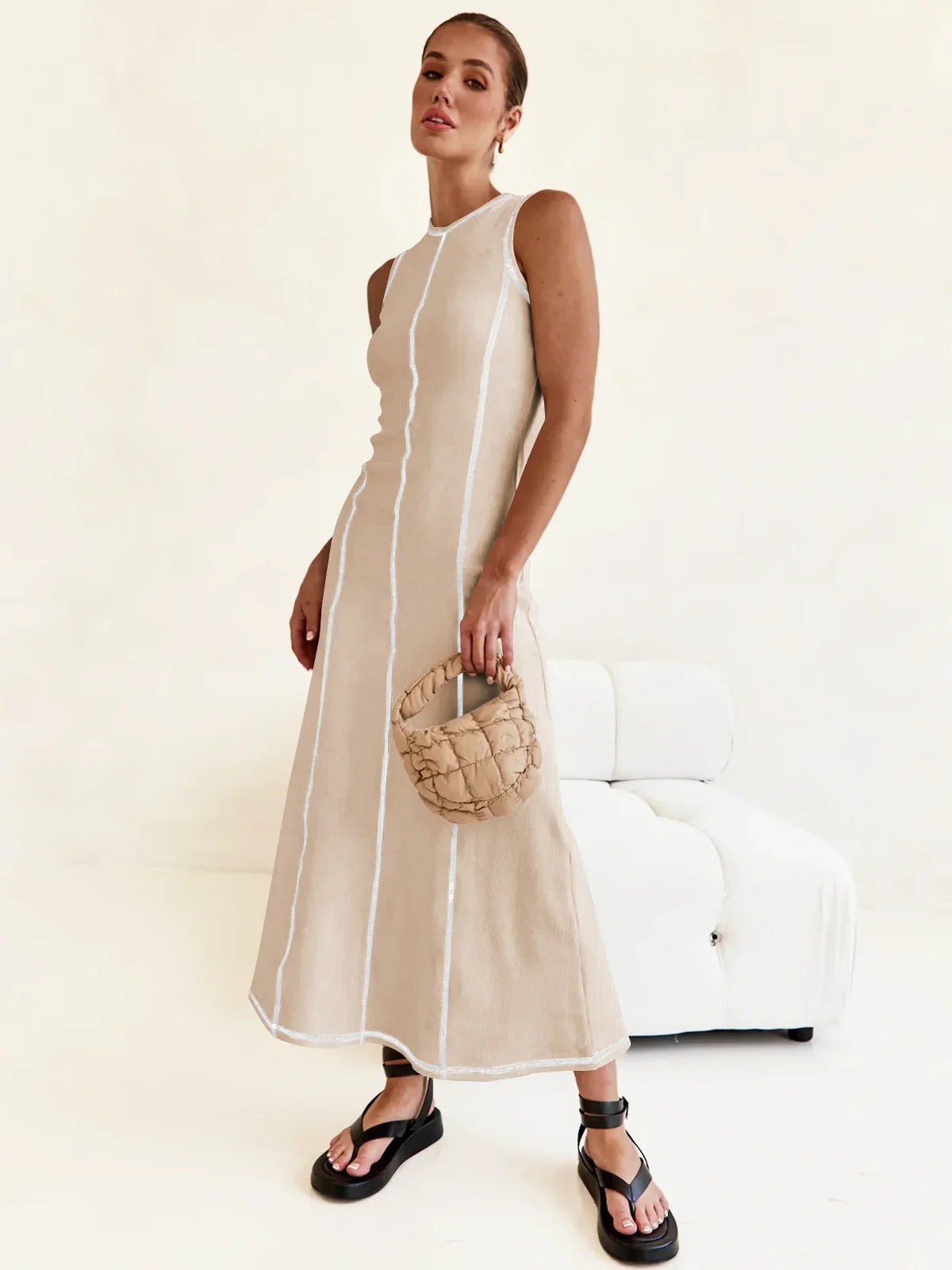 Anna-Berg | Sleeveless Maxi Knit Dress