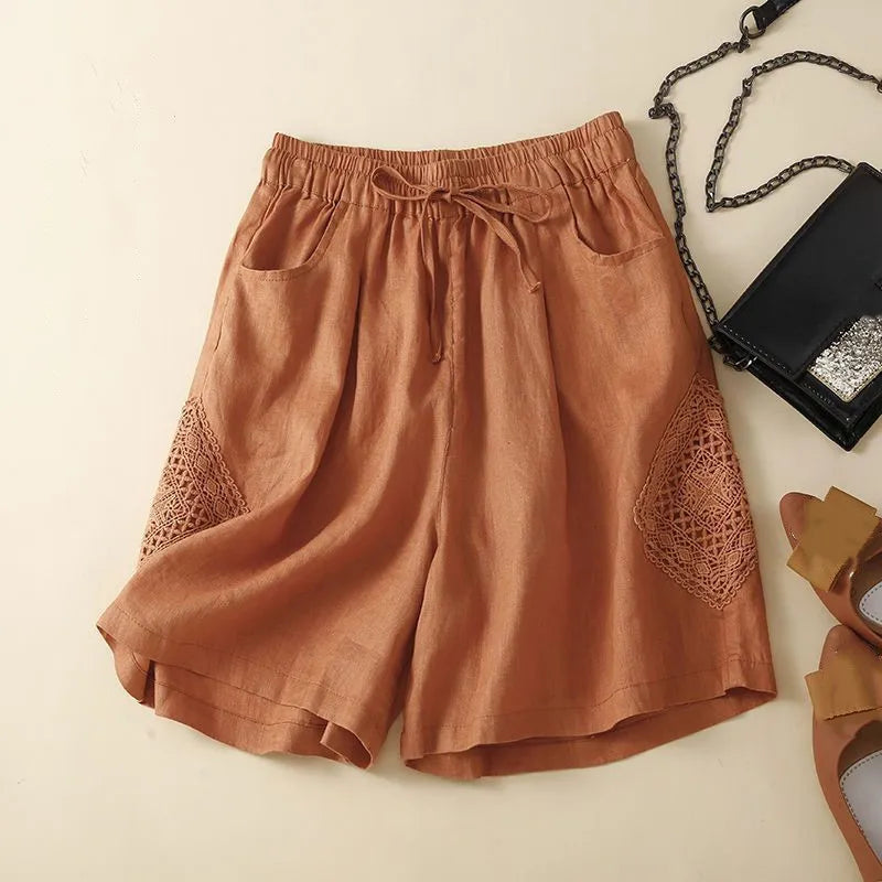 Anna-Berg | Ruffle-Trim Linen Shorts