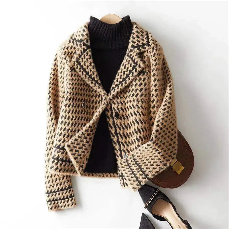 Anna-Berg | Houndstooth Knit Jacket