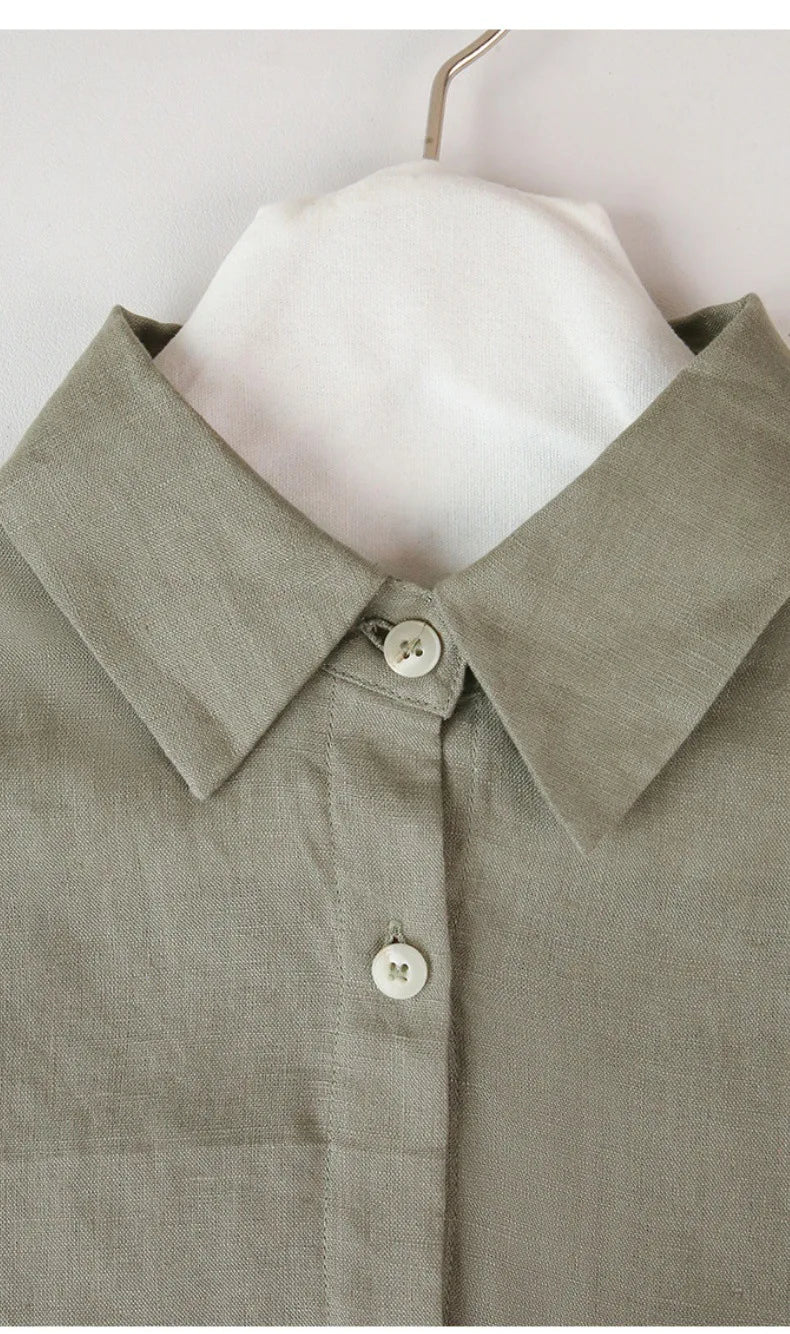 Anna-Berg | Cropped Linen Overshirt