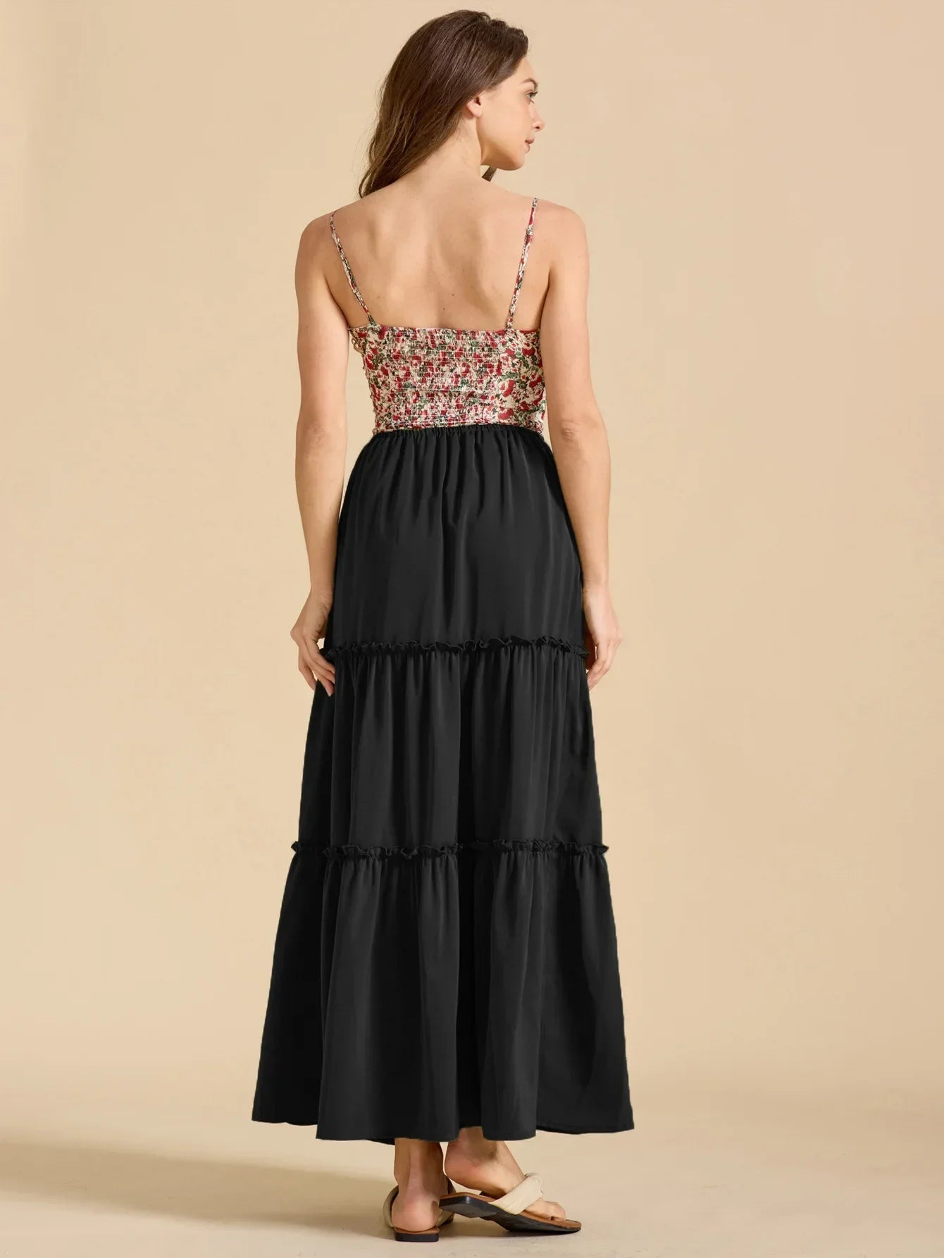 Anna-Berg | Sage Tiered Cotton Maxi Skirt