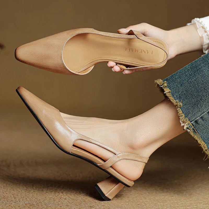 Anna-Berg | Leather Slingback Heels