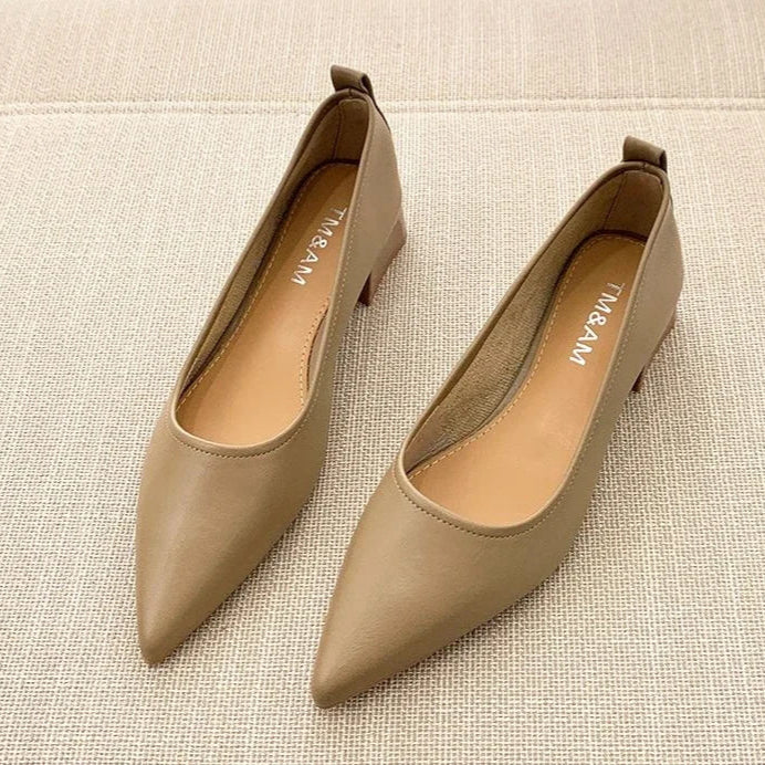 Anna-Berg | Elegant Pointed Toe Leather Pumps