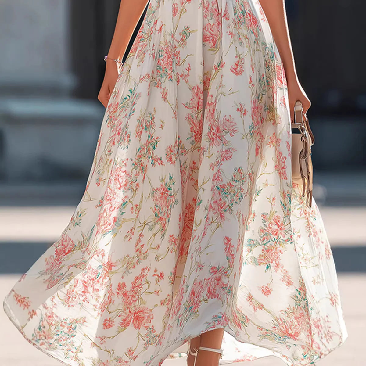 Anna-Berg | Flowy Halter Dress
