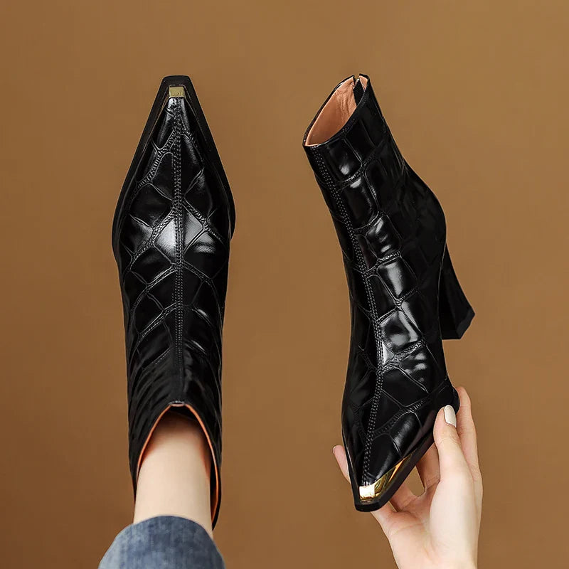 Anna-Berg | Leather Ankle Boots