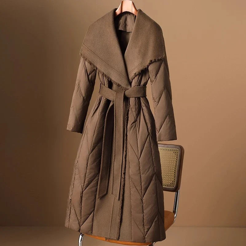 Anna-Berg | Down Coat with Wool Trim