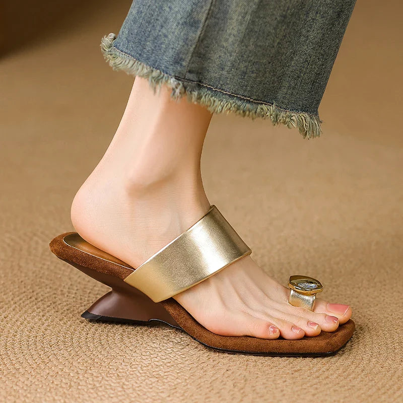 Anna-Berg | Silver Sculptural Heel Slide