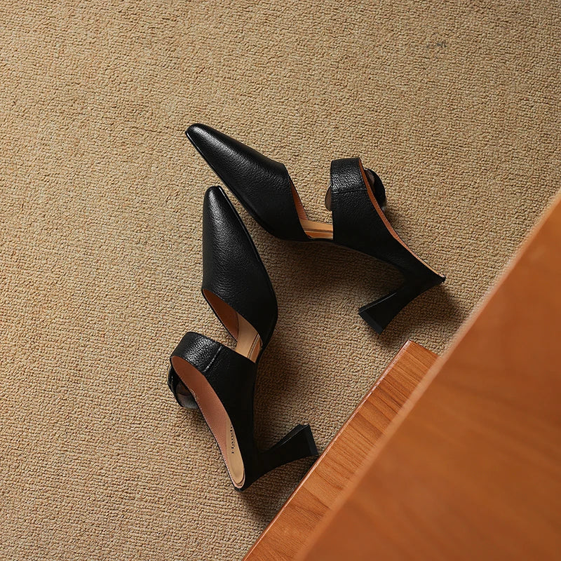 Anna-Berg | Garnet Leather Heels