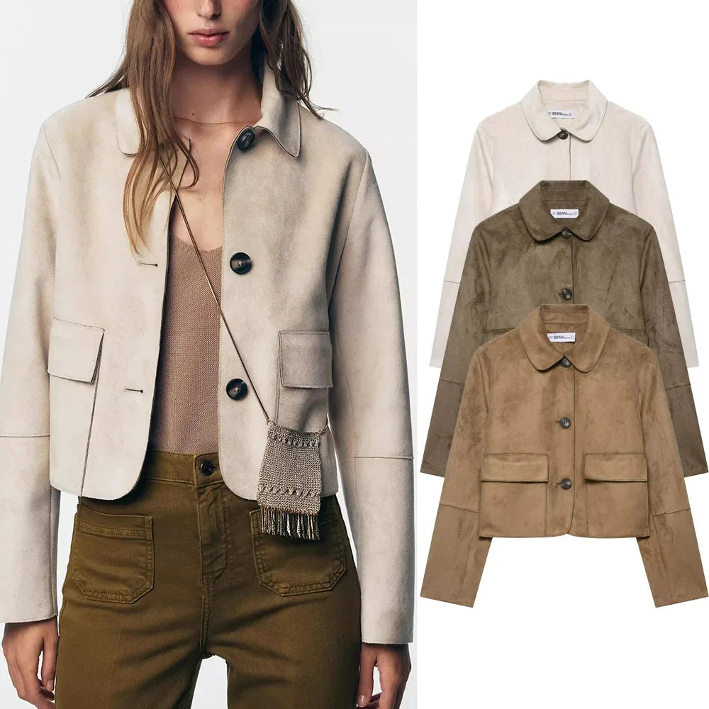 Anna-Berg | Cropped Jacket, Suede