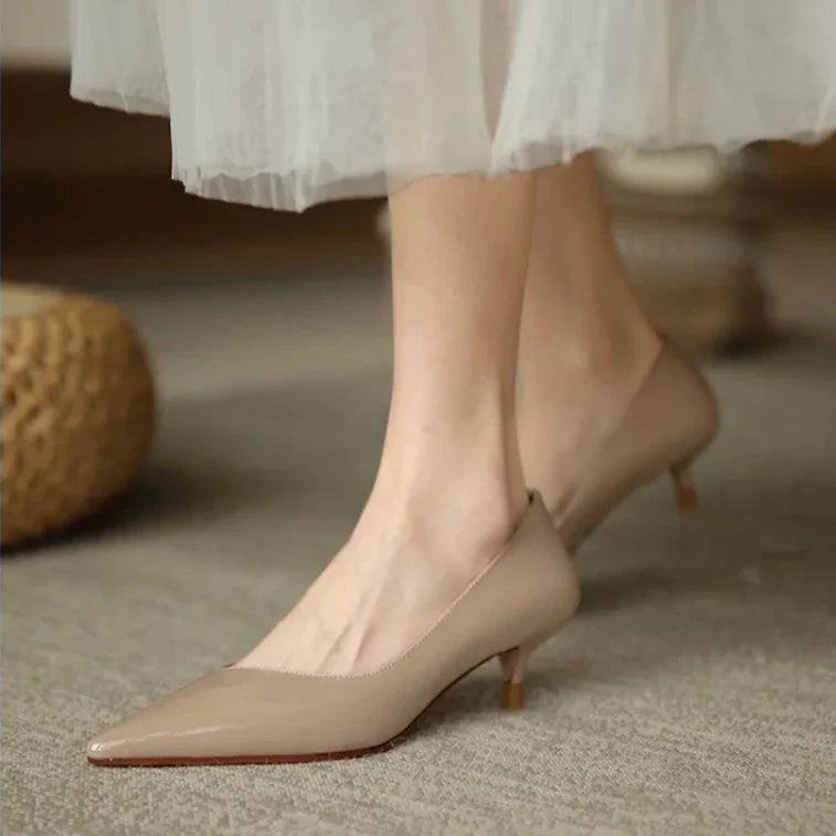 Anna-Berg | Kitten Heels in Leather