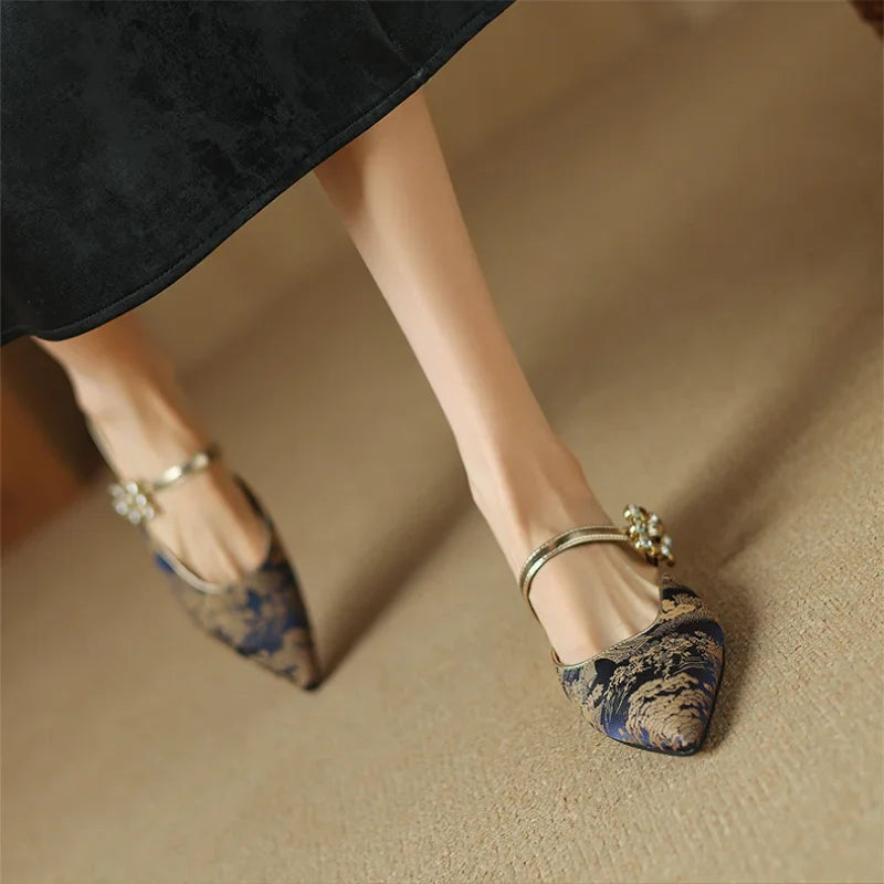 Anna-Berg | Elegant Pointed Toe Heels in Leather