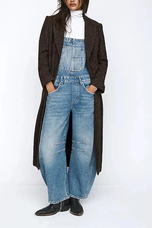 Anna-Berg | Wide-Leg Denim Overalls