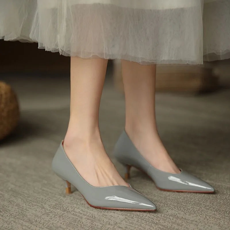 Anna-Berg | Kitten Heels in Leather