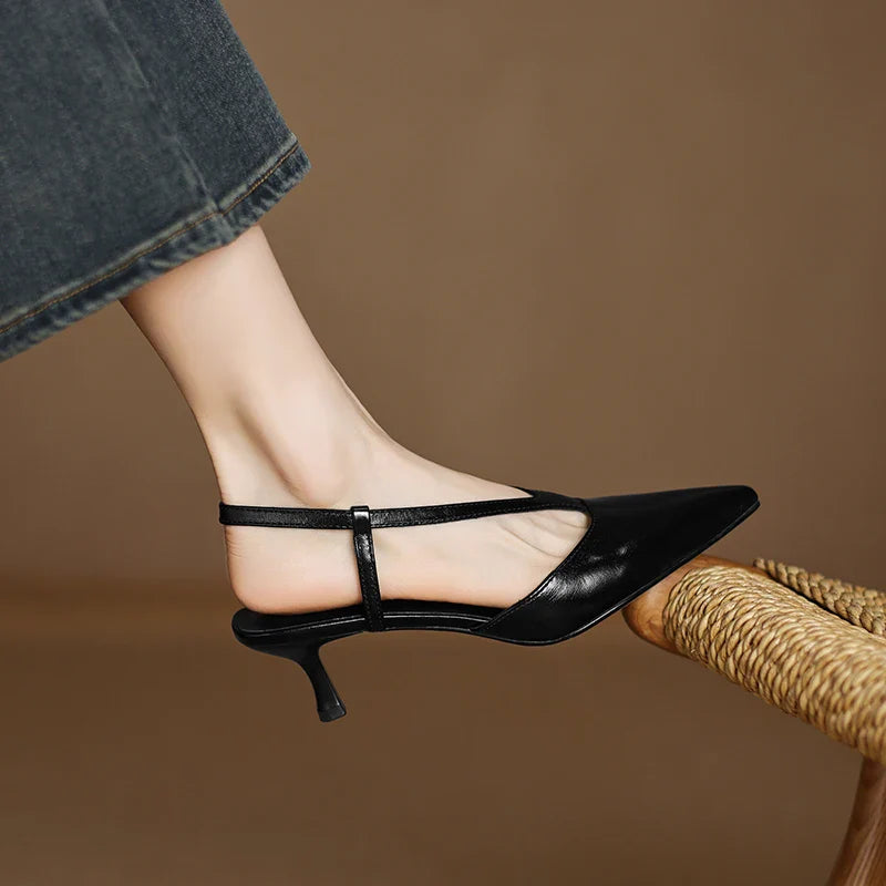 Anna-Berg | Slingback Heels in Leather