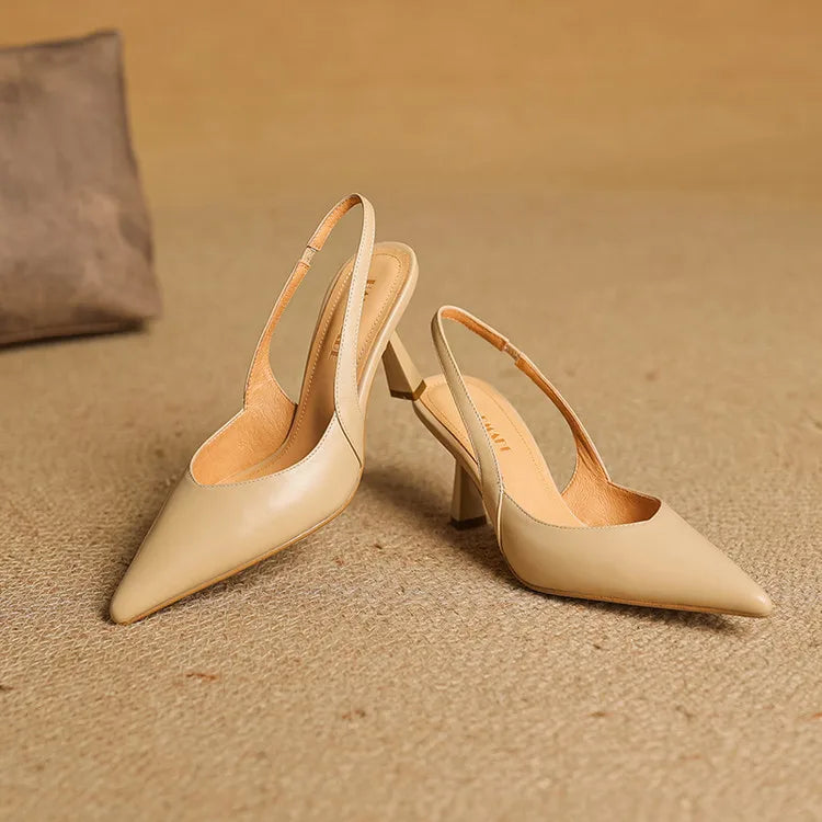 Anna-Berg | Leather Slingback Heels