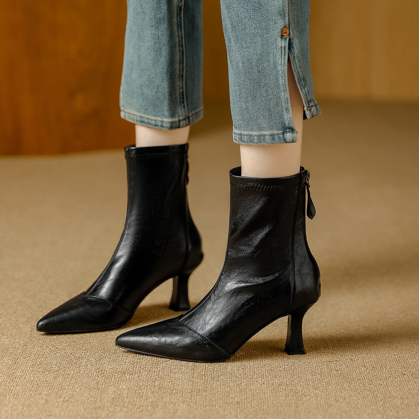 Anna-Berg | Leather Ankle Boots