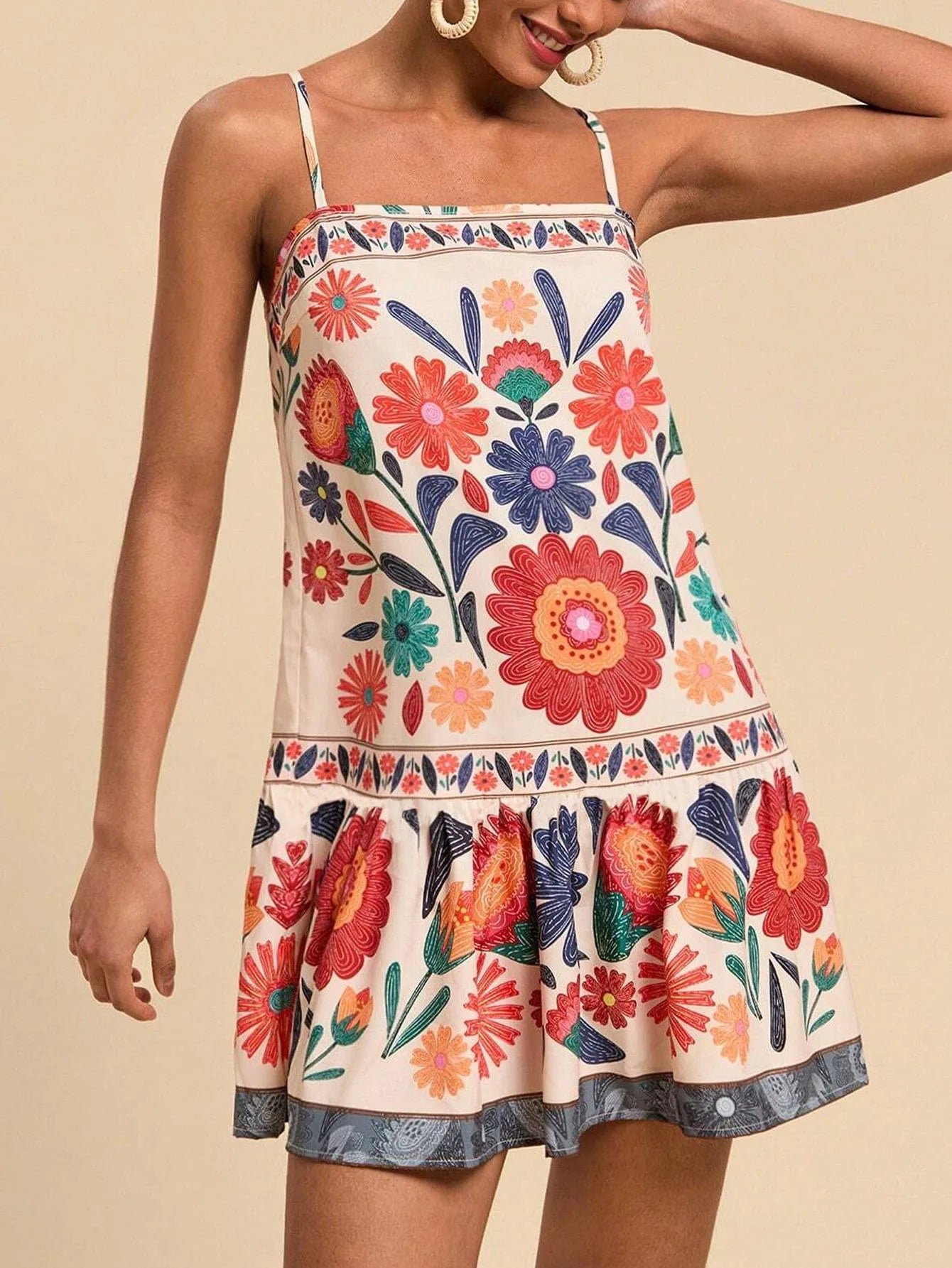 Anna-Berg | Ruffled Midi Cotton Dress
