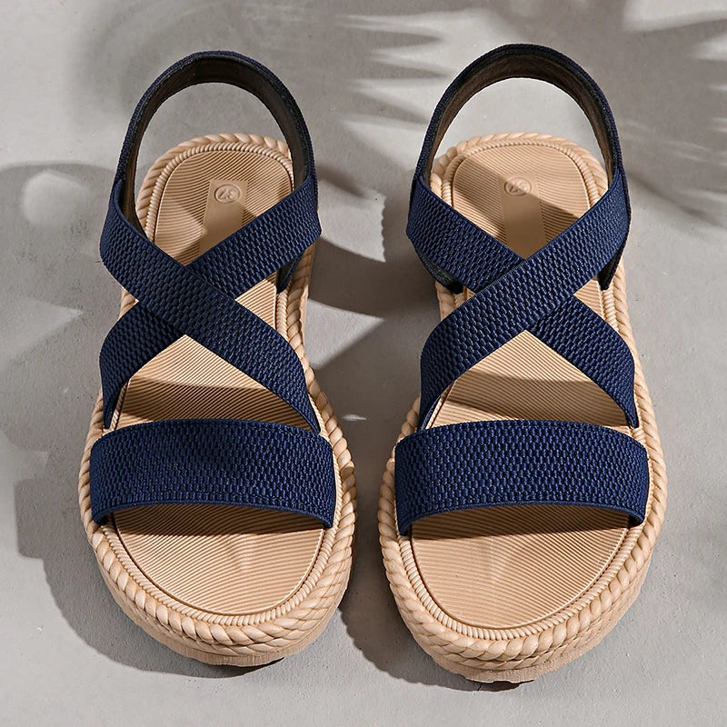Anna-Berg | Leather Sandals with Ankle Strap