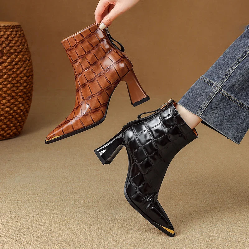 Anna-Berg | Leather Ankle Boots