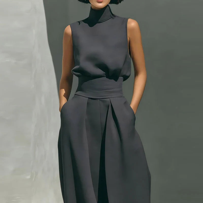 Anna-Berg | Sandstone Relaxed Fit Linen Two-Piece Set
