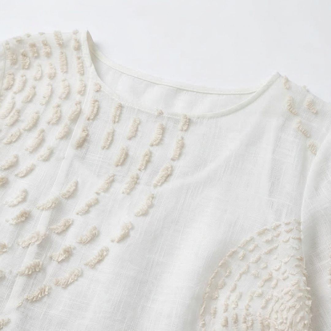 Anna-Berg | Romantic Embroidered Casual Dress in a Flattering Cut