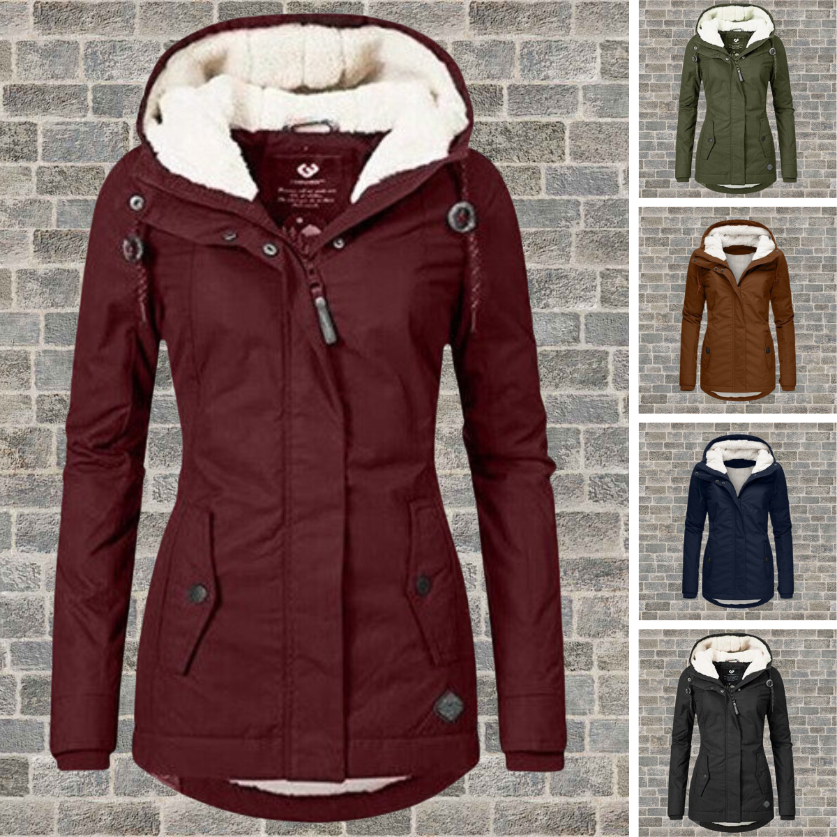 Anna-Berg | Hoodie Coat, Sherpa