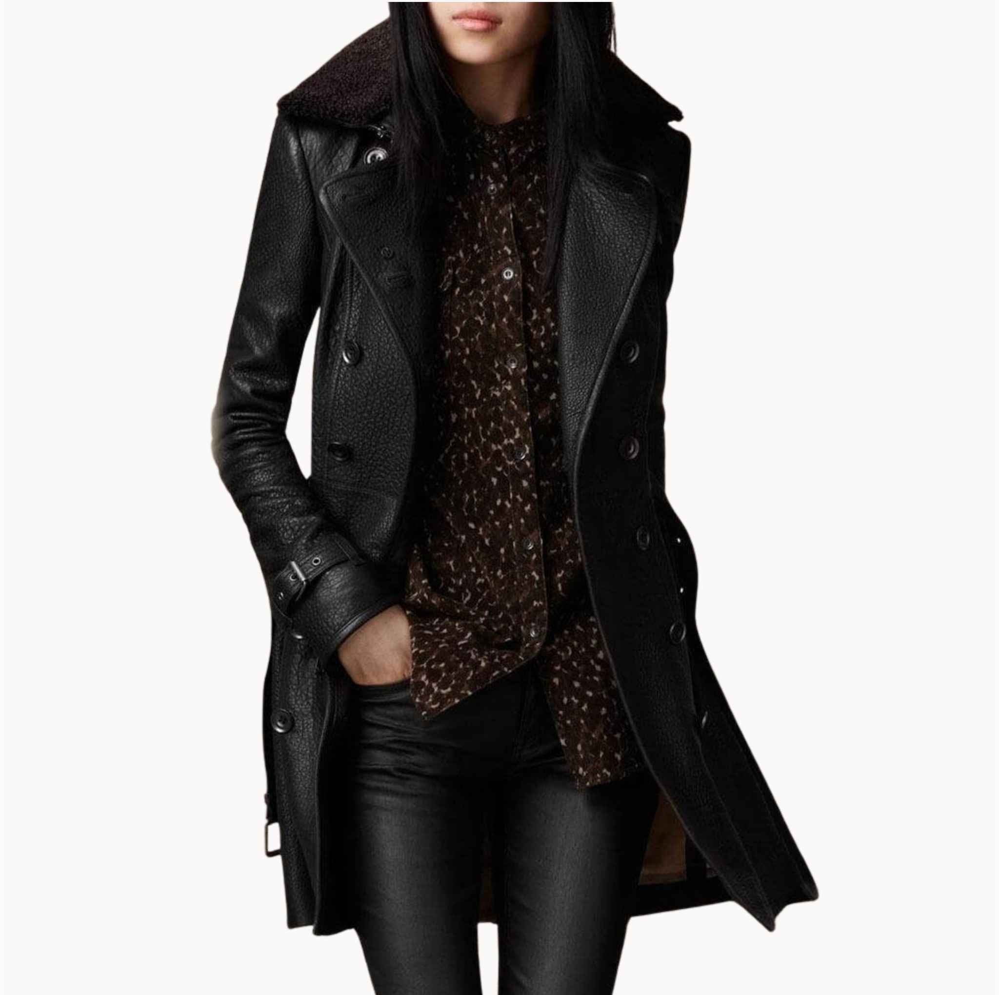 Anna-Berg | Leather Trench Coat