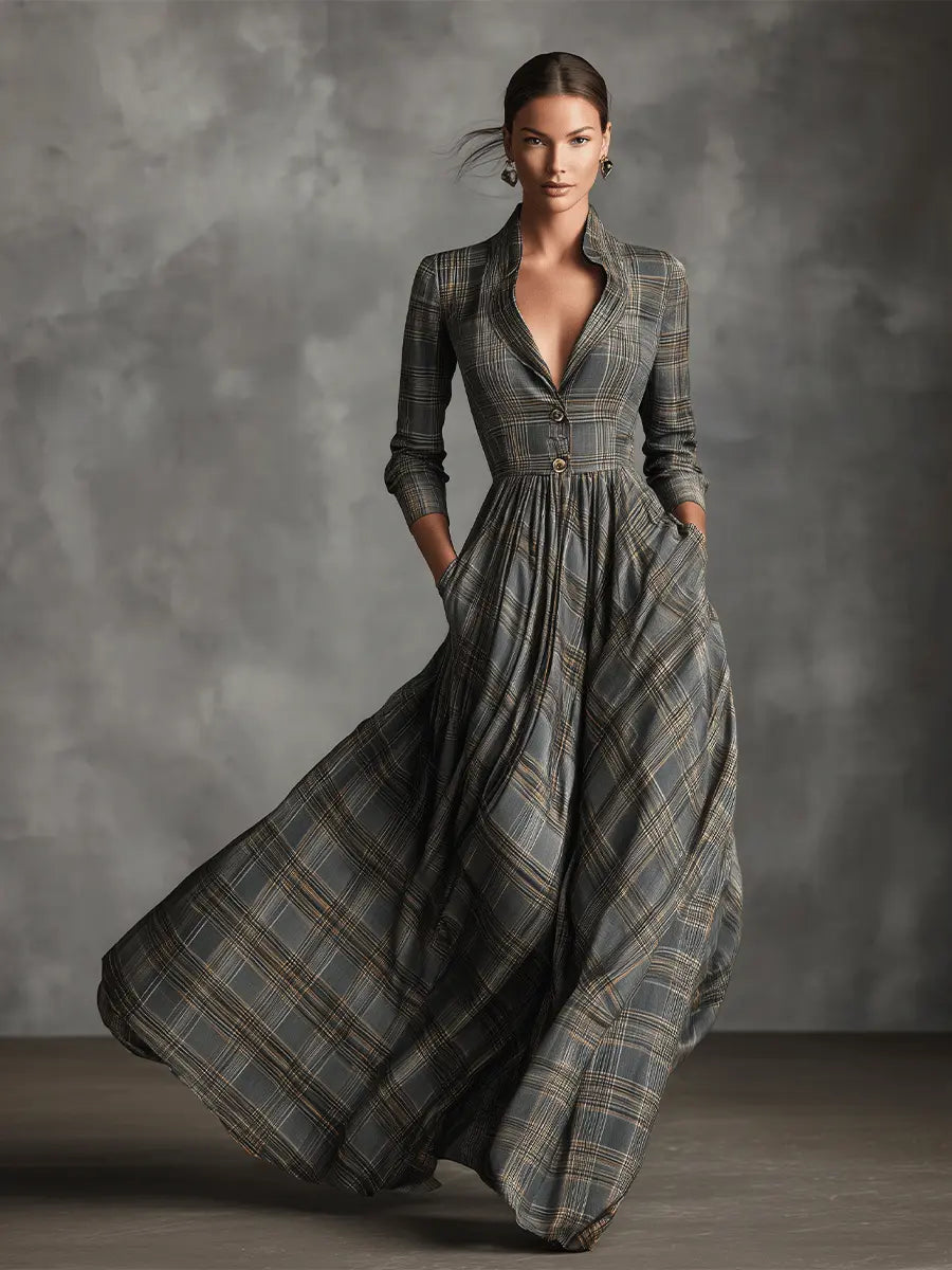 Anna-Berg | Tartan Linen Dress