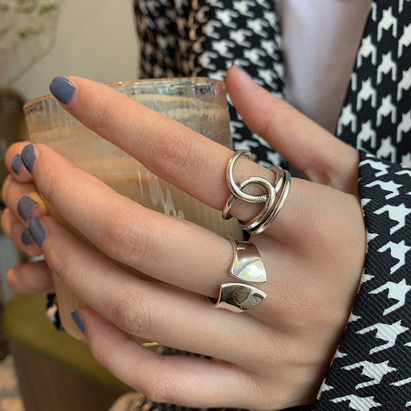 Large Silver Knot Ring