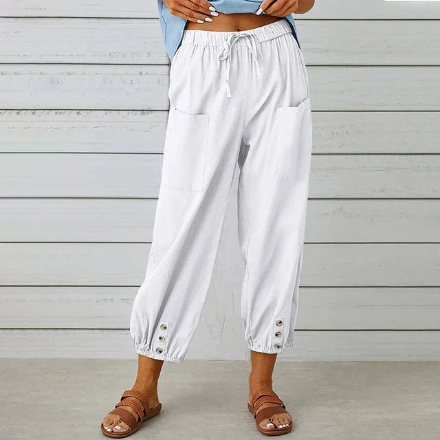 Anna-Berg | Graceful High Waist Relaxed Pants for Effortless Elegance