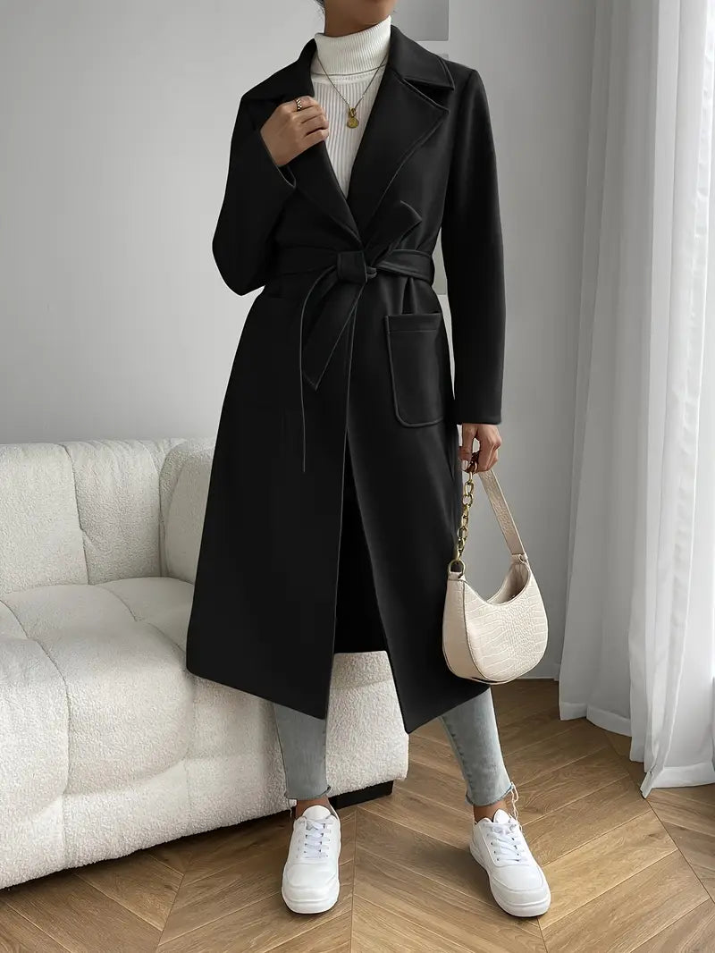 Anna-Berg | Overcoat - Belted, Minimalist Lapel Design