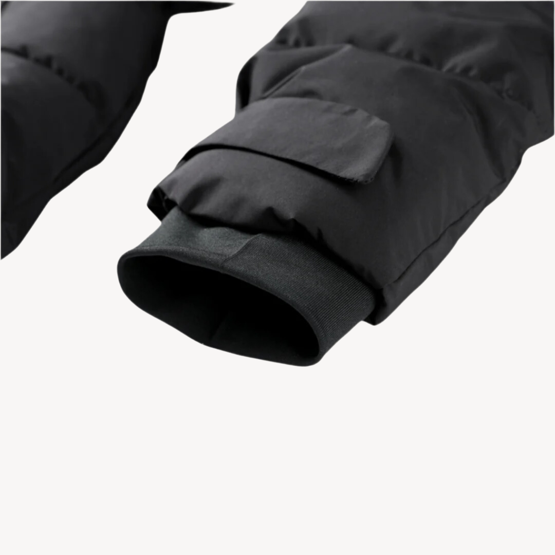 Anna-Berg | Puffer Jacket - Black, Belted, Water-Resistant, Insulated