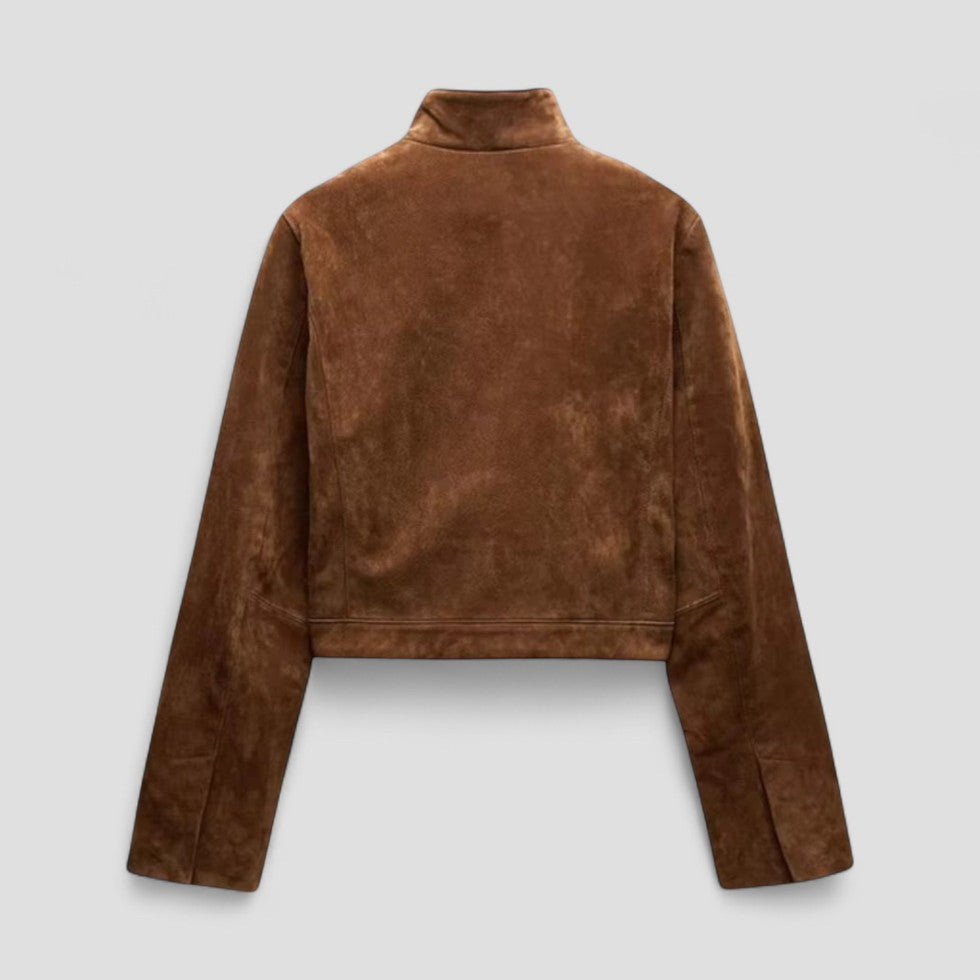 Anna-Berg | Cropped Suede-Style Jacket