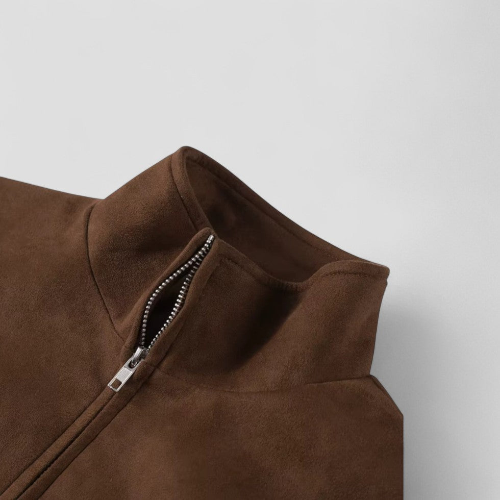 Anna-Berg | Cropped Suede-Style Jacket
