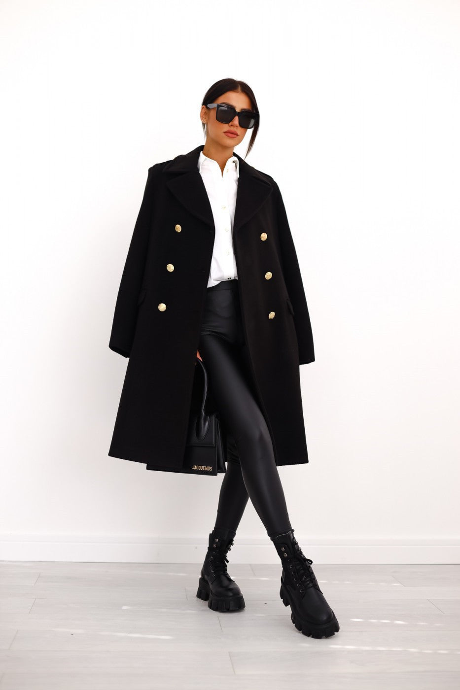Anna-Berg | Double-Breasted Long Coat - Tailored Winter Coat