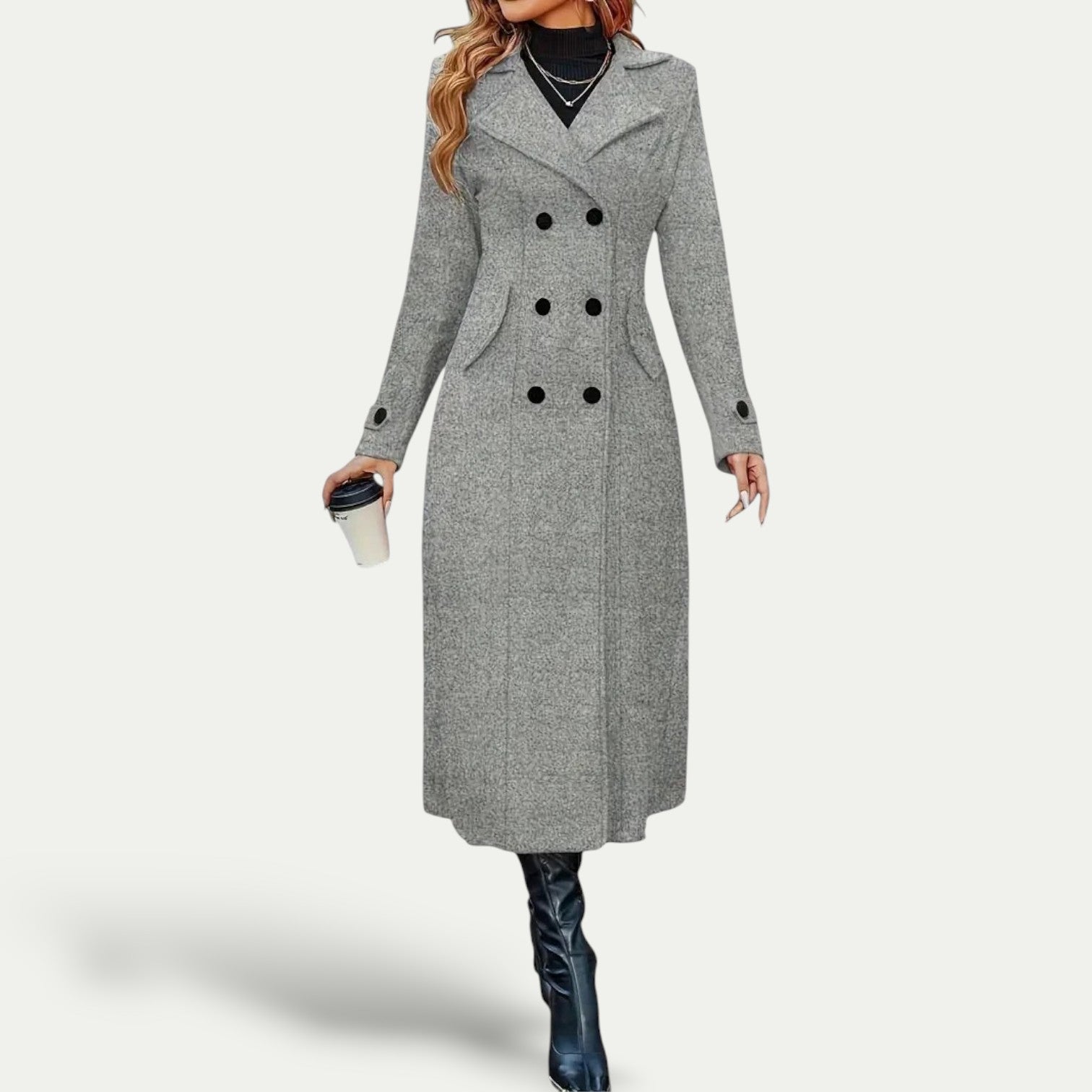 Anna-Berg | Double-Breasted Longline Coat