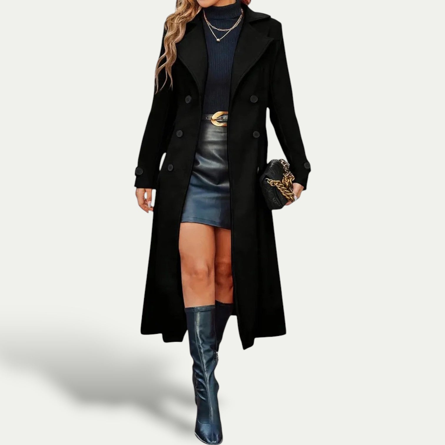 Anna-Berg | Double-Breasted Longline Coat
